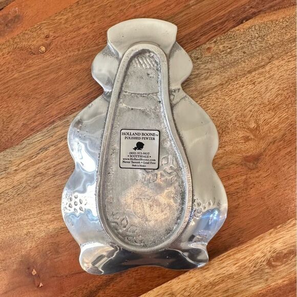 Holland Boone Polished Pewter Snowman Candy Nut Dish - Picture 2 of 5